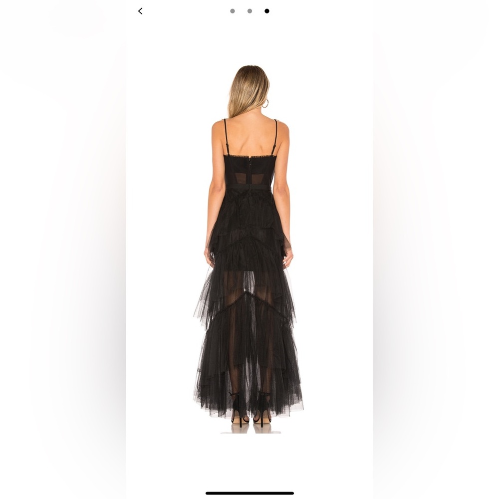 CORSET TULLE GOWN IN BLACK - Picture 2 of 6